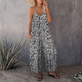 Summer New Style Sling Print Loose Jumpsuit Women