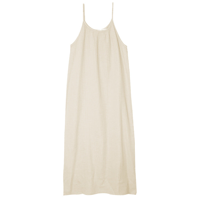Women's Double Layered Cotton Vacation Style Dress