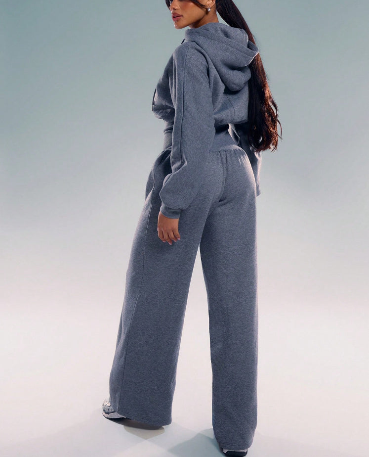Hooded Zipper Jumpsuit Casual Women