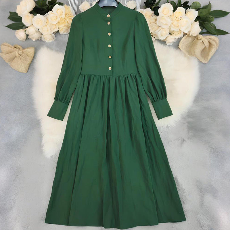Long-sleeved Vintage Bohemian Cotton-linen Dress