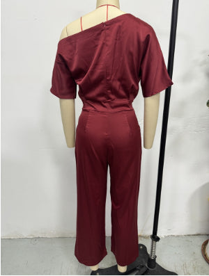 New AutumnWinter Jumpsuit For Women Elegant Asymmetrical Formal Dress