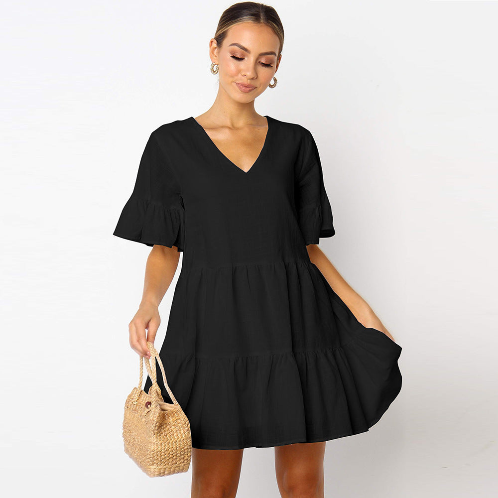 Pure Cotton Short-sleeved Dress