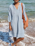 Jacquard Cotton And Linen Dress