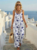 Women 3D Printed Casual Jumpsuit Beach Vacation Style