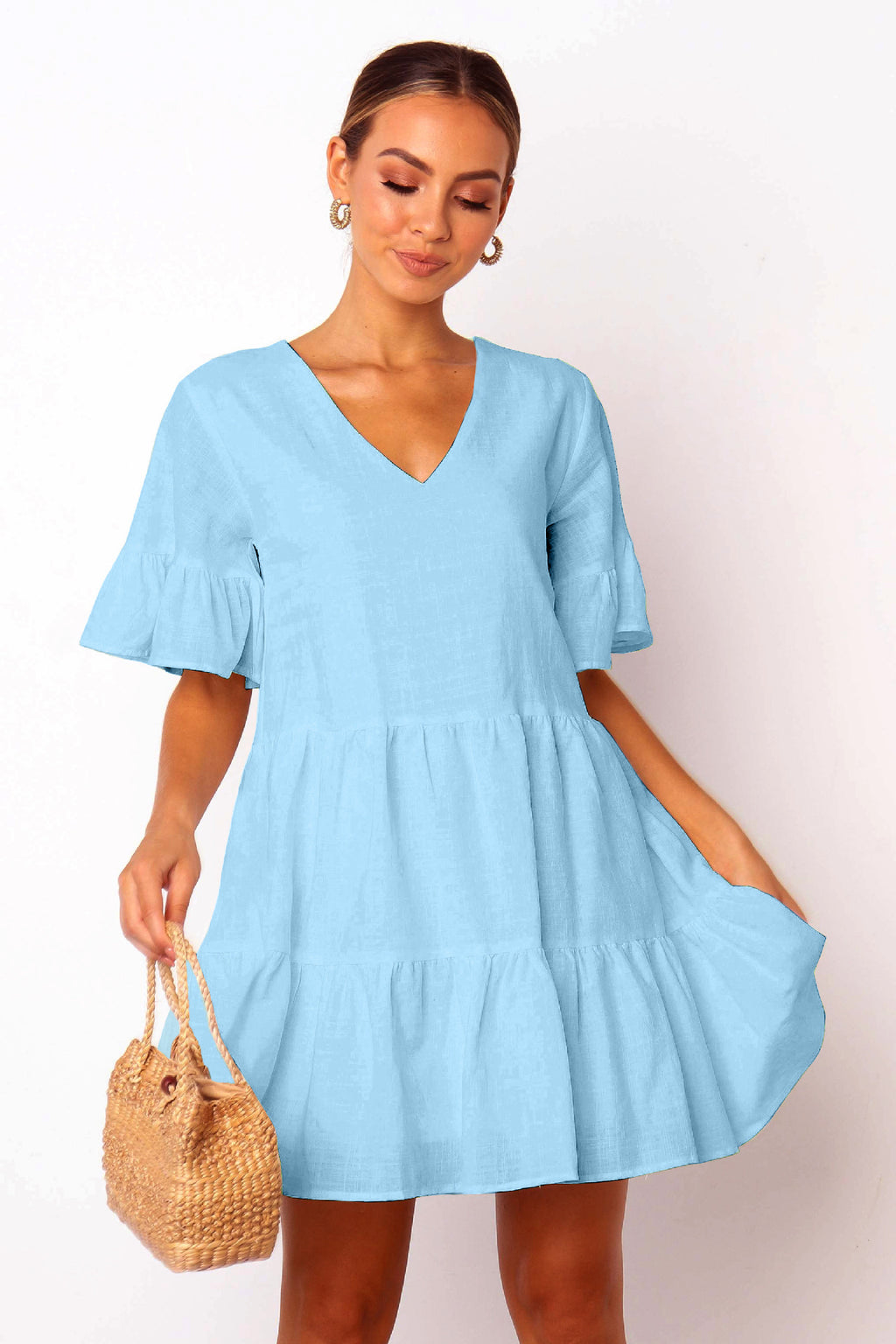 Pure Cotton Short-sleeved Dress